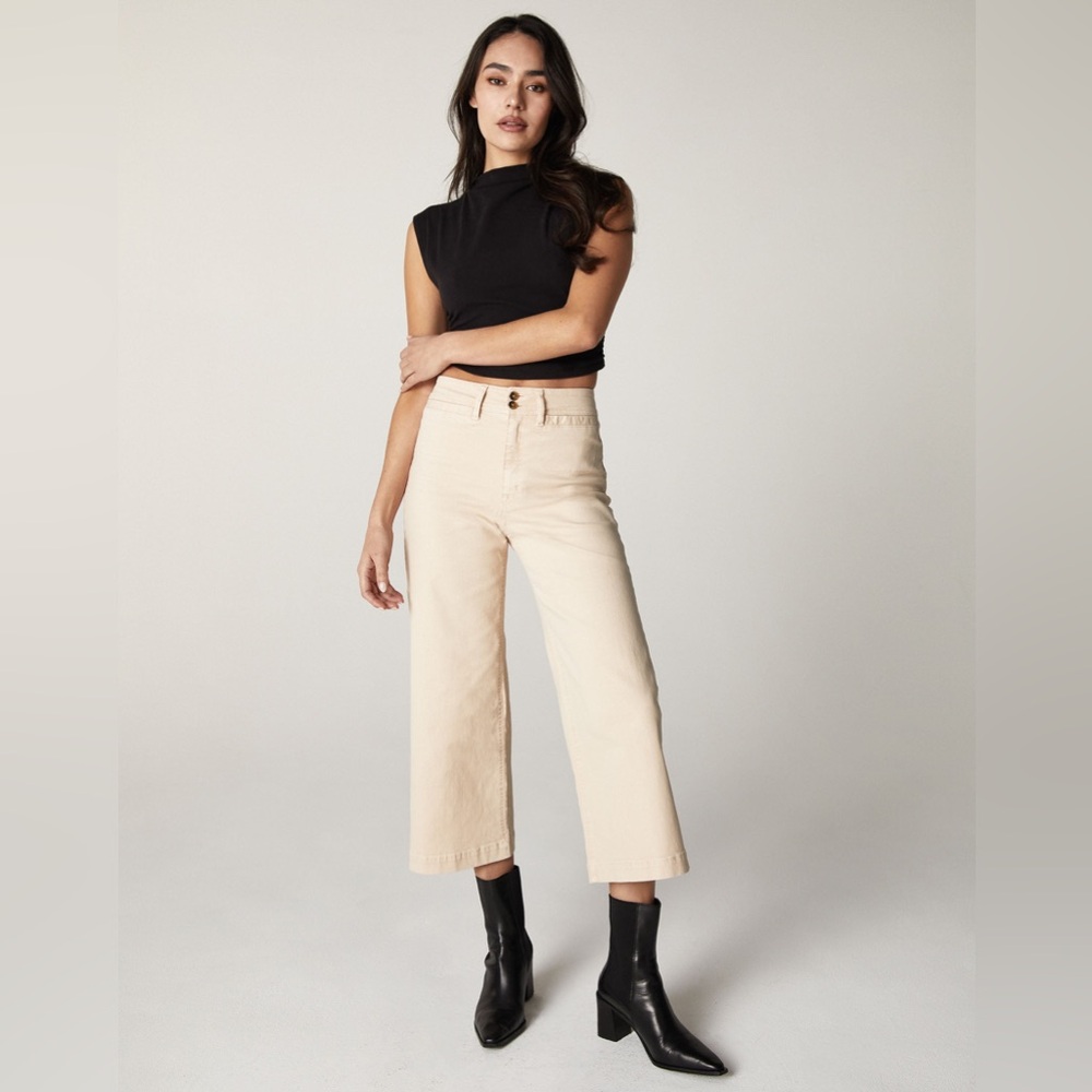 Unpublished Gemma Cropped Wide-Leg Jeans